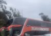 Colisión entre automóvil y bus interprovincial en acceso norte de Los Vilos deja solo daños materiales