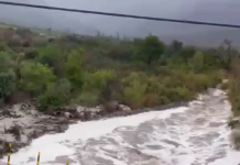 Colapso de badén deja aislado el acceso vehicular a Tilama por intensas lluvias en Los Vilos