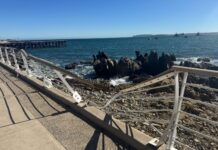 Foto denuncia: Destrozo en barreras de protección de la Costanera de Los Vilos genera riesgo para peatones