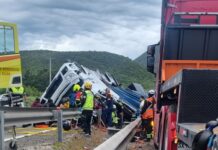 Volcamiento de camión en la Ruta 5 Norte dejó tránsito interrumpido por varias horas y conductor con heridas de consideración